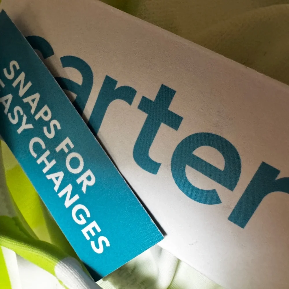 NWT NEW Carter's Green White Striped Swimsuit SZ 18 Mon UPF 50 - Picture 8 of 8